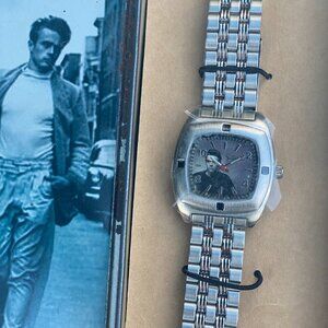 NEW Vintage 2004 Limited Edition 50th Anniversary James Dean Watch Silver Band
